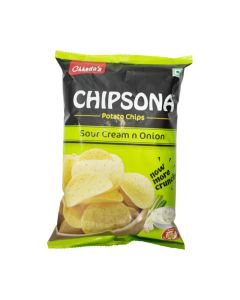 CHHEDAS CHIPSONA POTATO CHIPS SOUR CREAM & ONION 90GM